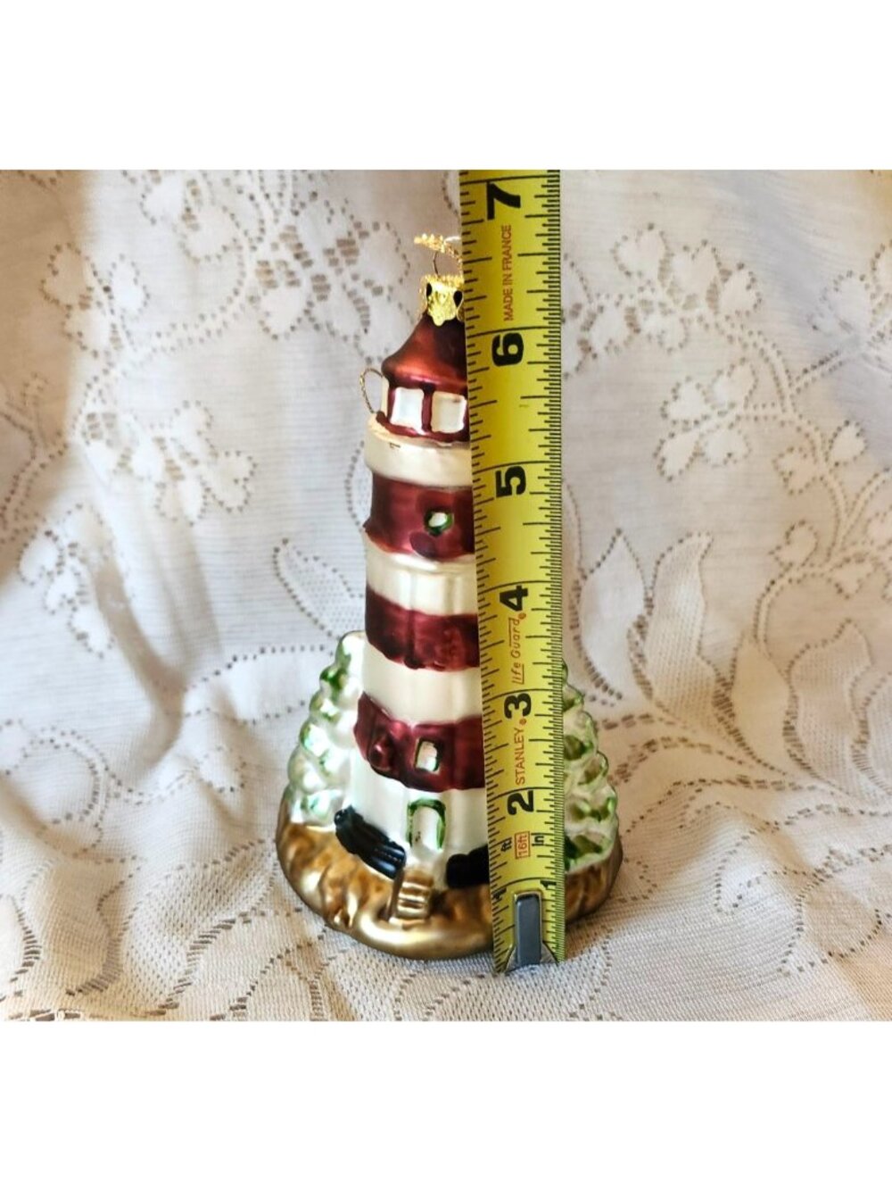 Blown Glass Christmas Ornaments Set: Teddy Bear Stocking Christmas Tree & Lighth - Picture 8 of 11